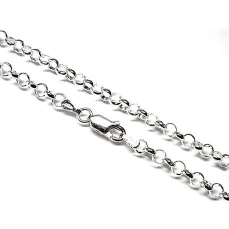 Cadena Plata de Ley rolo 3 Mm. de 60 Cm.